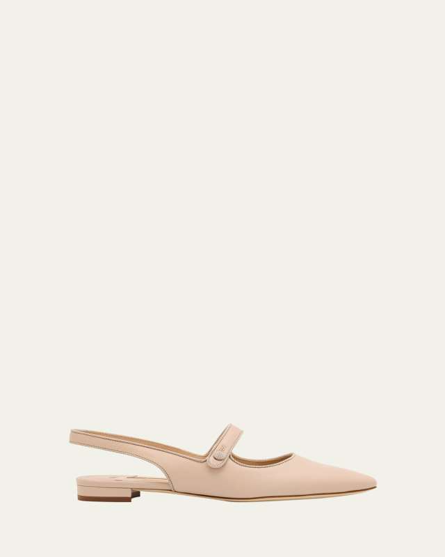 Campari Leather Mary Jane Slingback Flats